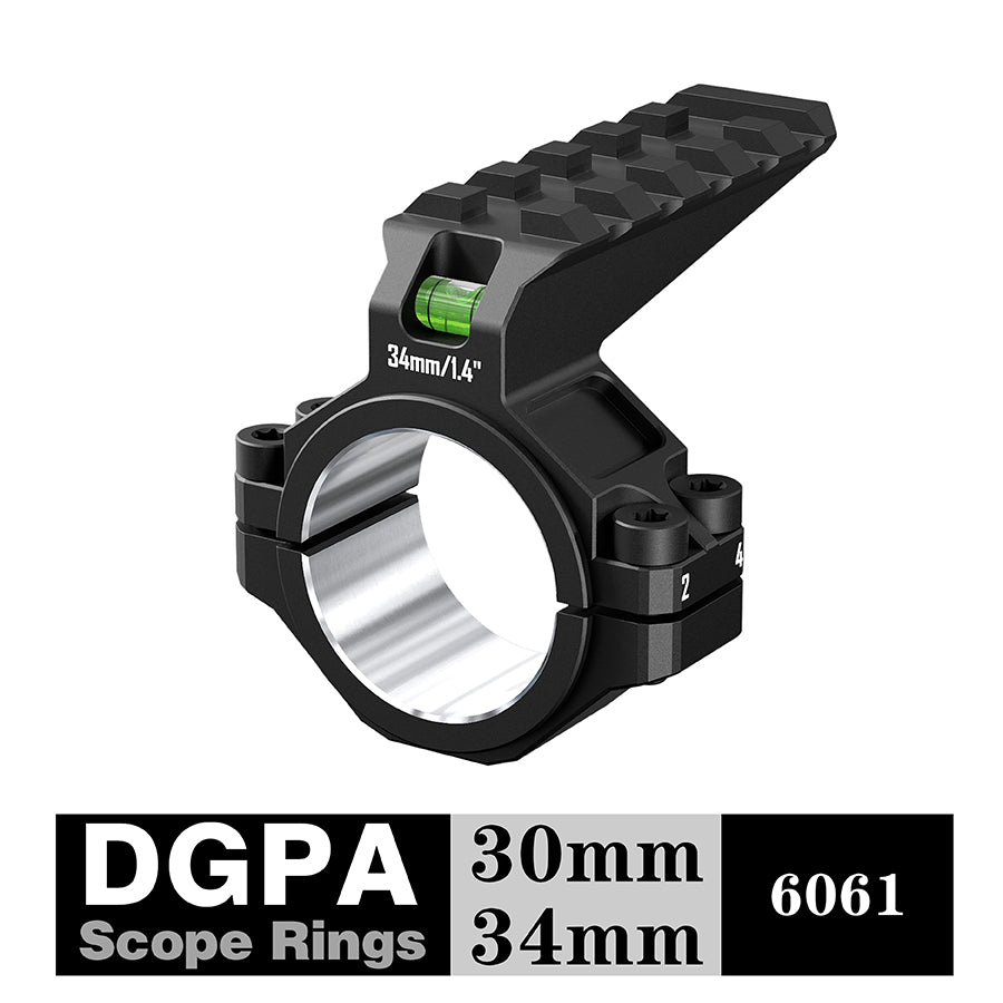 ADAPTADOR ALTO PRECISION DE DISCOVERYOPT DE ANILLO DE ALCANCE DE 30/34MM CON RIEL PICATINNY Y CON  NIVEL DE BURBUJA