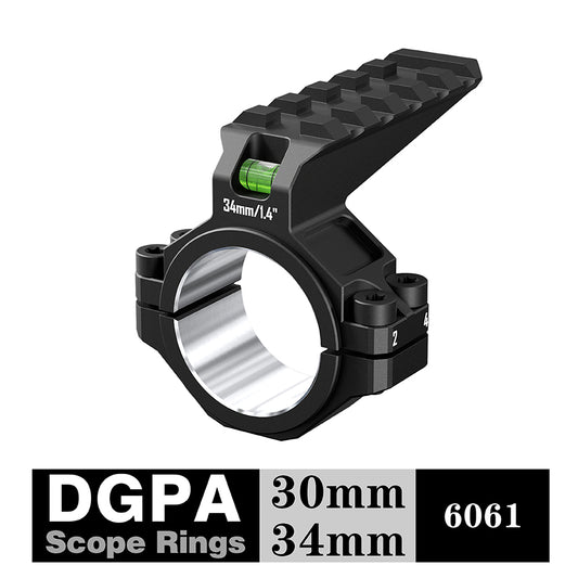 ADAPTADOR ALTO PRECISION DE DISCOVERYOPT DE ANILLO DE ALCANCE DE 30/34MM CON RIEL PICATINNY Y CON  NIVEL DE BURBUJA