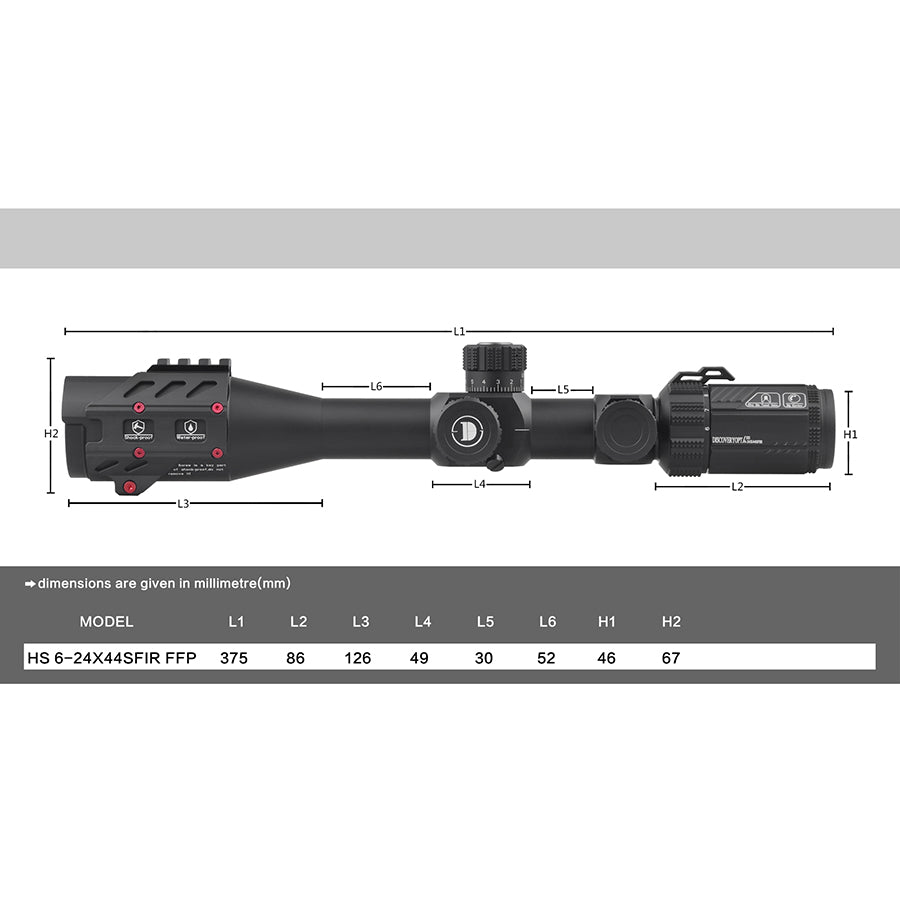 MIRA TELESCÓPICA HS 6-24*44 SFIR FFP
