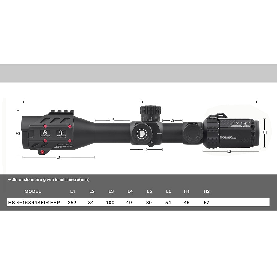 MIRA TELESCÓPICA HS 4-16*44 SFIR FFP