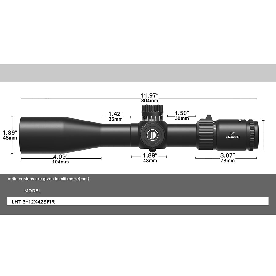 MIRA TELESCÓPICA LHT 3-12X42SFIR