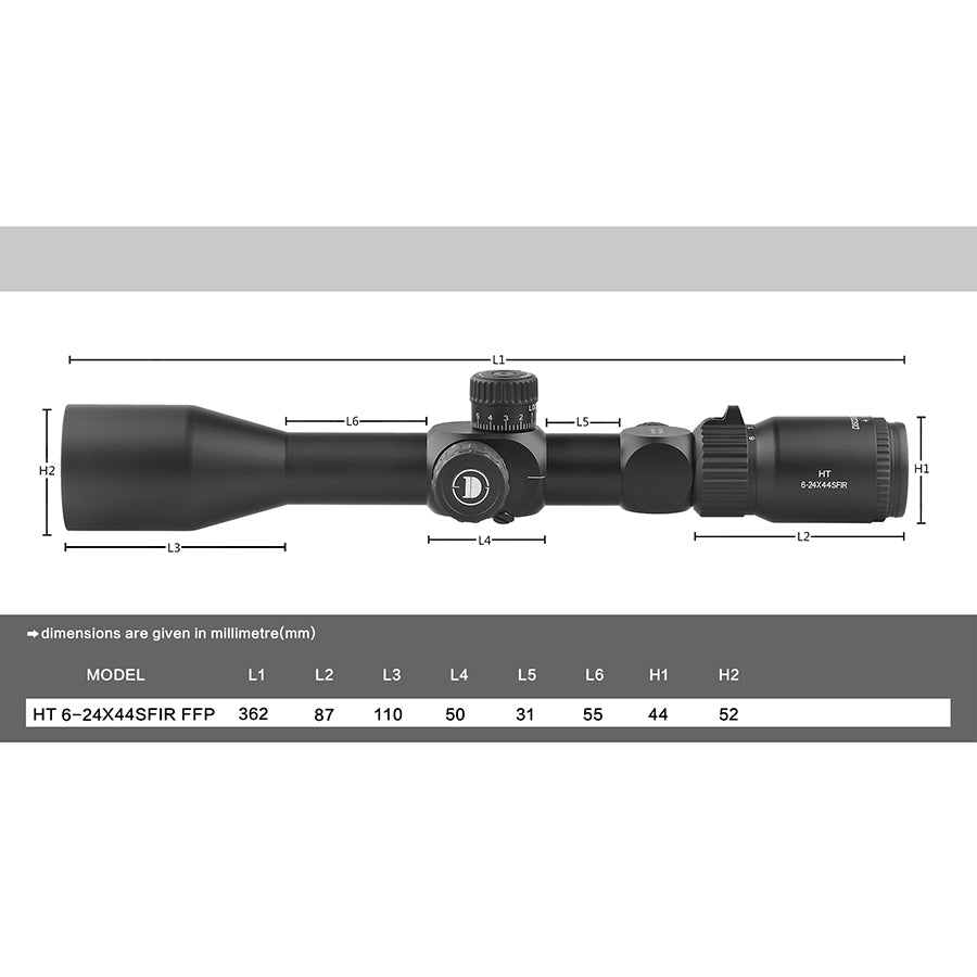 MIRA TELESCÓPICA HT 6-24*44 SFIR FFP