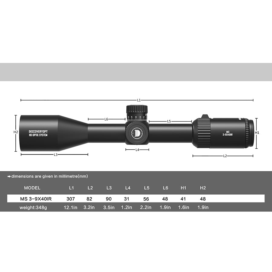 Mira Telescópica MS 3-9X40IR-L