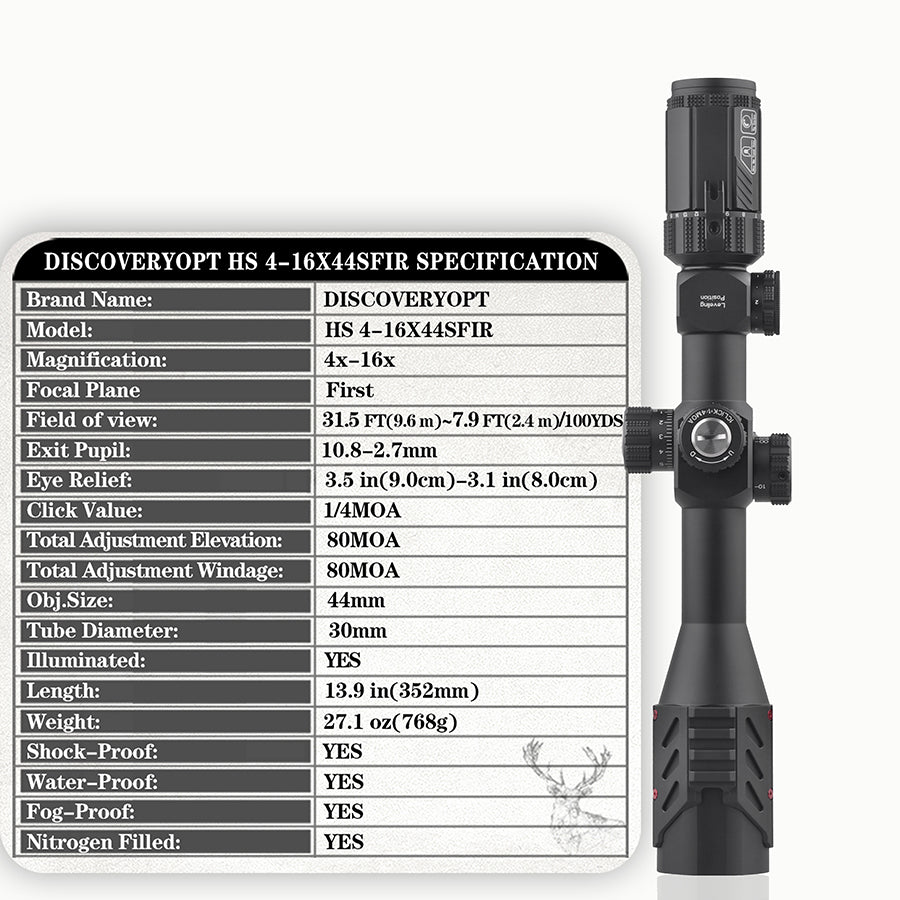 MIRA TELESCÓPICA HS 4-16*44 SFIR FFP
