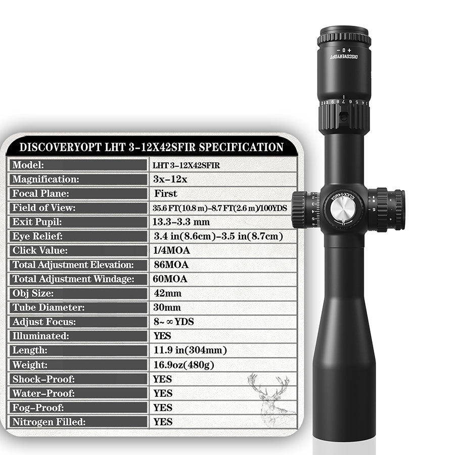 MIRA TELESCÓPICA LHT 3-12X42SFIR