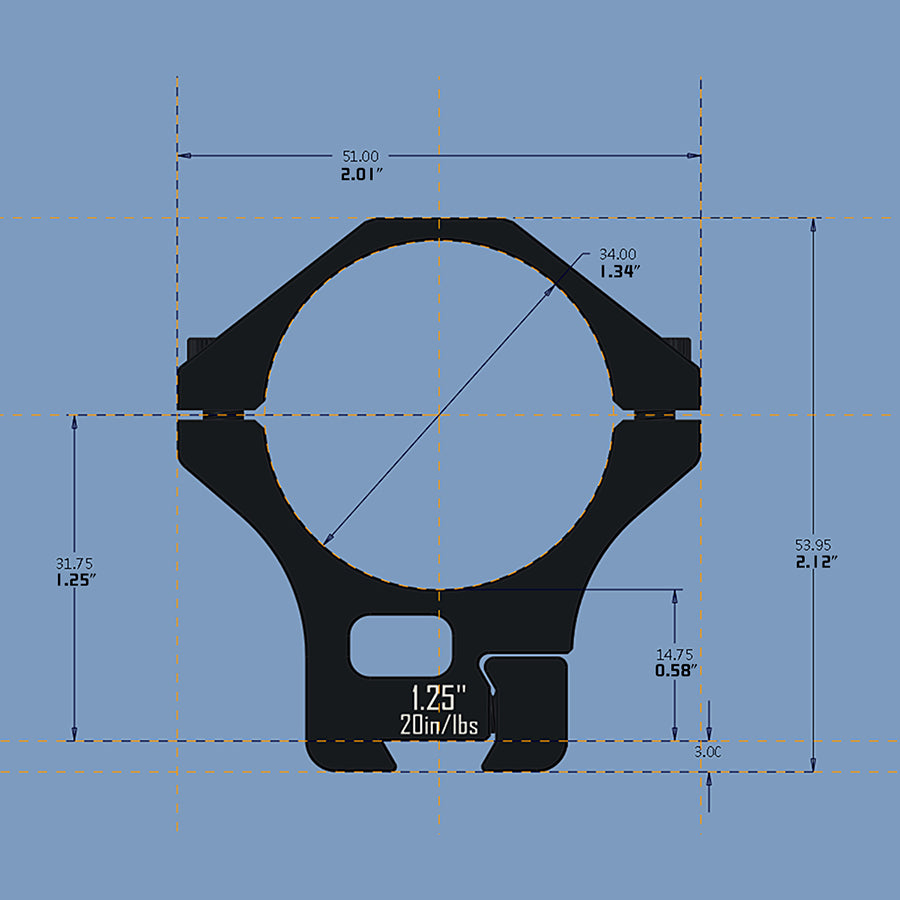 Montura Para Riel De 11 Mm Y Tubo De 25.4/30/34 Mm
