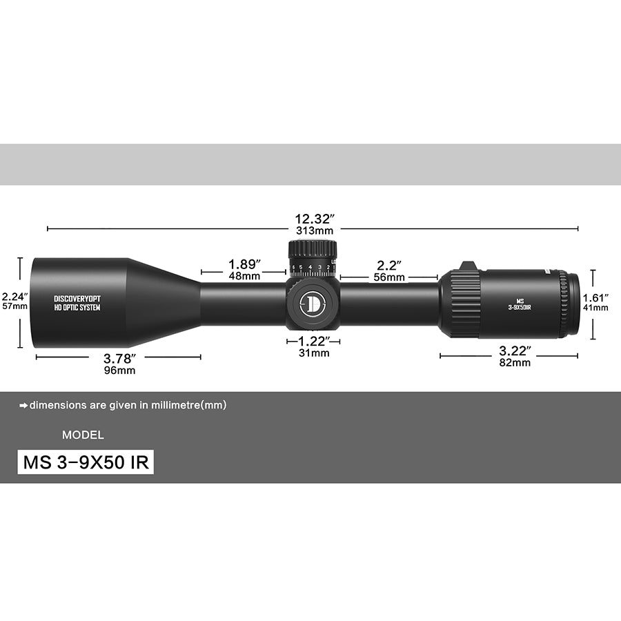 Mira Telescópica MS 3-9X50IR