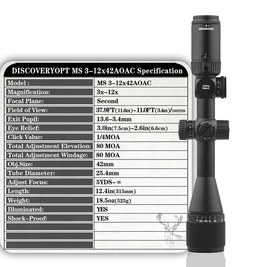 Mira Telescópica MS 3-12x42AOAC