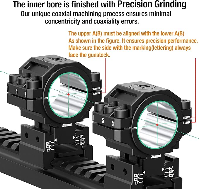 MONTURA DE ALTA PRECISION DE DISCOVEROPT AJUSTABLE PARA PICATINNY DE 22 MM Y TUPO DE 25.4/30 MM
