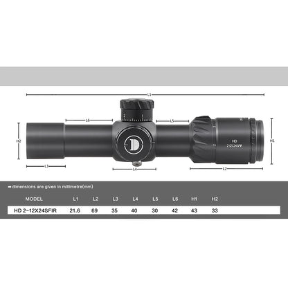 Mira Telescópica HD 2-12X24SFIR
