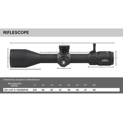 MIRA TELESCÓPICA  ED-LHT  GEN2 3-15*50SFIR FFP-Z