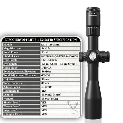 MIRA TELESCÓPICA LHT 3-12X42SFIR