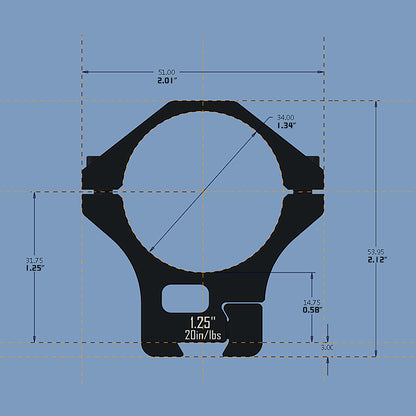 Montura Para Riel De 11 Mm Y Tubo De 25.4/30/34 Mm