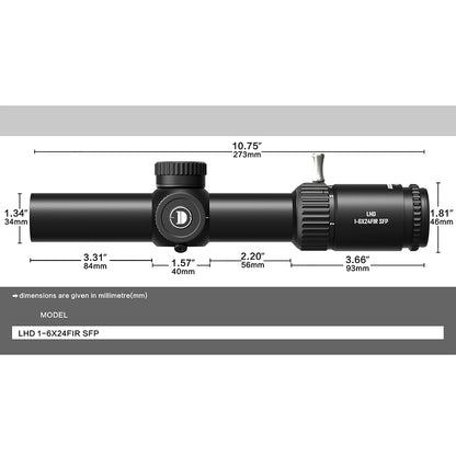 Mira Telescópica LHD 1–6X24FIR SFP