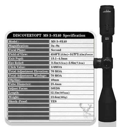 Mira Telescópica MS 3-9X40-L