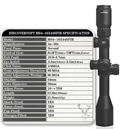 MIRA TELESCÓPICA   MS 4-16X44SFIR